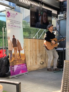 RD performing live at the Purple House Pancake Tuesday event 2019
